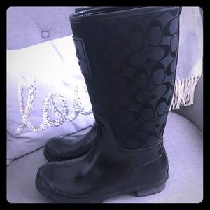 Coach rain boots size 8